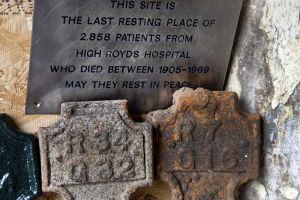 The only memorials to the 2861 people buried at the Buckle Lane cemetery.